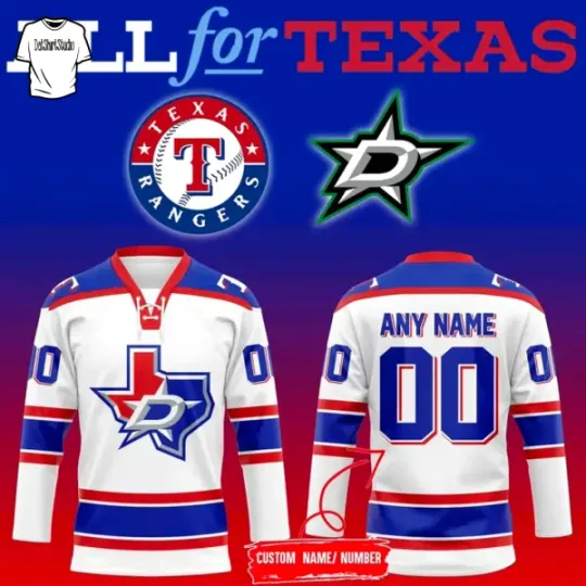 Texas Rangers x Dallas Stars Night 2026 Hockey Jersey