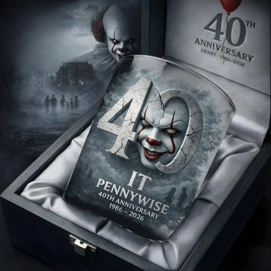 IT Pennywise 40Th Anniversary Collector Whiskey Glass