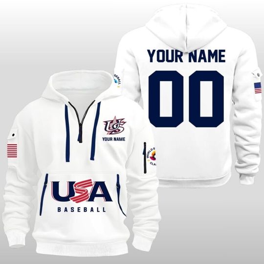 Discover USA Baseball 2026 World Baseball Quarter Zip Hoodie
