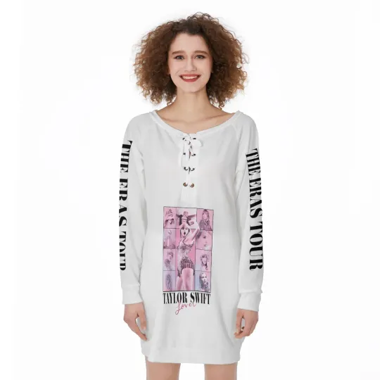 Swift Eras Tour Women Lace Up Sweatshirt