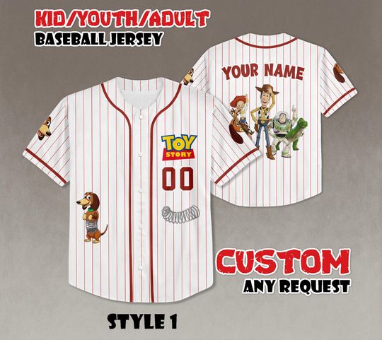 Personalized Slinky Dog Baseball Jersey, Custom Toy Story Outfit