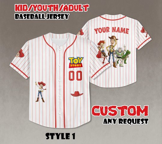 Discover Disney Toy Story Jessie Baseball Jersey, Cowgirls Western Vibe Toy Story Jersey, Birthday Jersey Toy Story Team Outfit, Disney Gift