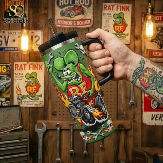 Discover Rat Fink Hot Rod Limited Edition Tumbler 20Oz 30Oz 40Oz Coffee Cup