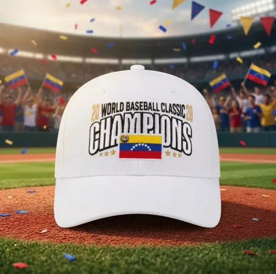 Discover Venezuela 2026 World Baseball Classic Champions Locker Room Hat