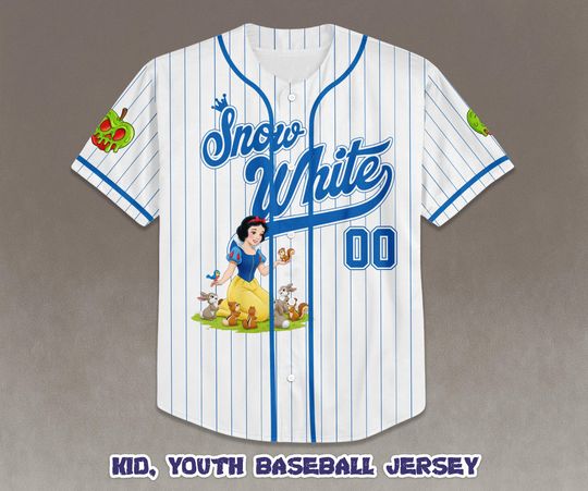 Discover Custom Disney Snow White Baseball Jersey, Disney Princess Jersey Shirt, Magic Kingdom Baseball Shirt, Disney Matching Trip Outfit