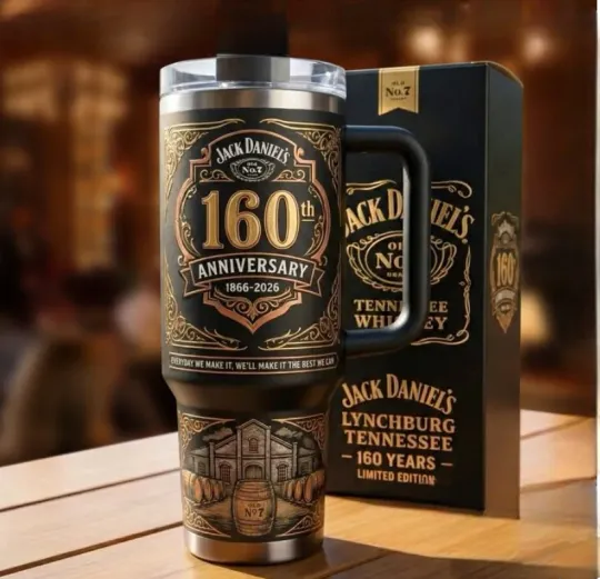 Discover Jack Daniel 160th Anniversary 1866-2026 Tumbler With Handle