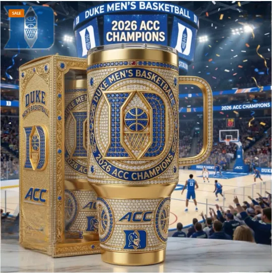 Discover Du..k.e. Men’s Basketball 2026 ACC Champions Tumbler BLACK Handle