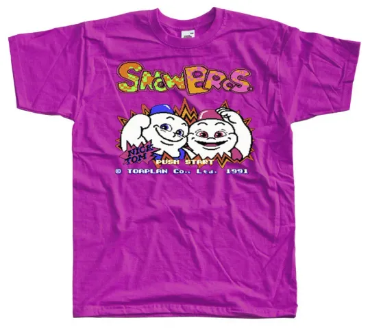 Discover Snow Bros NES T-Shirt Pink Arcade Famicom Nintendo