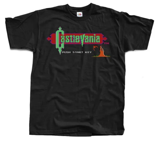 Discover Castlevania NES T-Shirt Black for Men and Women