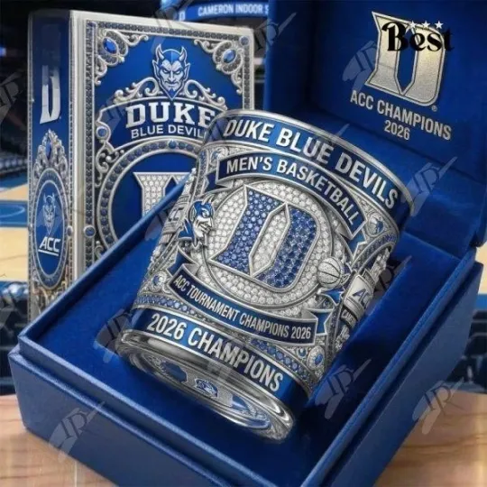 Discover [No box]  Blue Devils ACC Tournament Champions 2026 Whiskey Glass