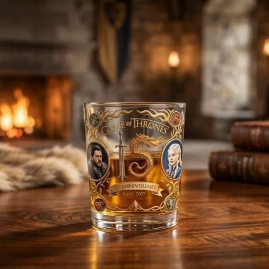 [No box] Game Of Thrones 15Th Anniversary Whiskey Glass