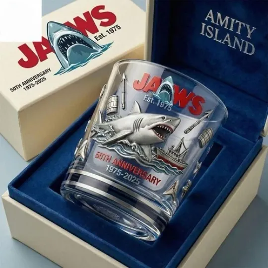 [No box] Jaws 50Th Anniversary Limited Edition Whiskey Glass