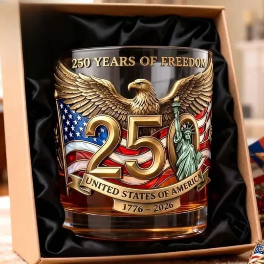 Discover [No box]250th Anniversary United States America Semiquincentennial Whiskey Glass