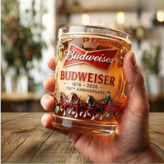 Discover [No box] Budweiser 150th Anniversary 1876 2026 Whiskey Glass