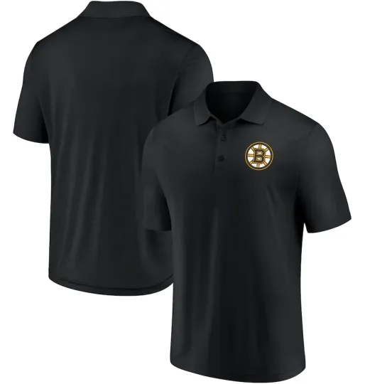 Discover Boston Bruins Black Polo Shirt
