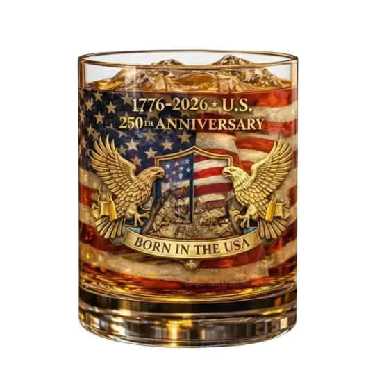 Discover 250Th Anniversaries Whiskey Glasses | Born In The Usa Whiskey Glasses | U.S. 250