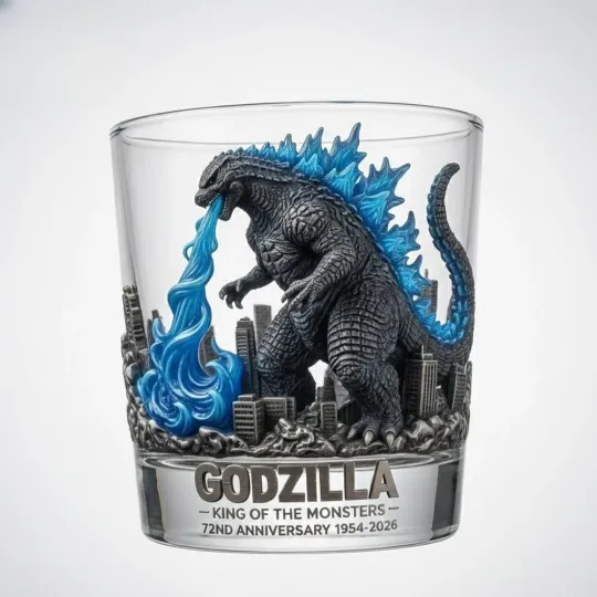 Discover [No box]  2026 god zilla King Of The Monsters 72Nd Anniversary Whiskey Glass