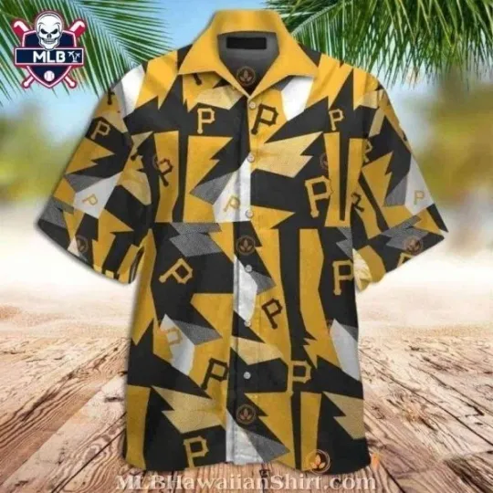 Discover Geometric Edge Pittsburgh Baseball Team Piratess Hawaiian Shirt
