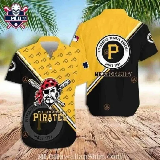 Discover Heritage Patchwork Pittsburgh Baseball Team Piratess Fan Hawaiian Shirt