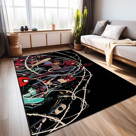 Discover Amazing Spiderman Rug, Kids Room Rug, Spiderman Rug Cartoon rug, Game room rug, Boy room Rug