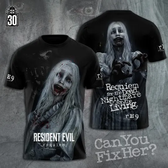 Discover Resident Evil Requiem x Selena Corey 3D Shirt, size S-5XL
