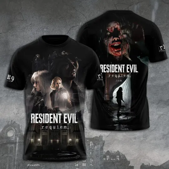 Discover Resident Evil Requiem 3D Shirt, size S-5XL