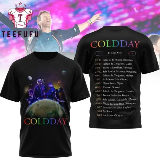 Discover Coldplay All size shirt Tour Special New 3D Shirt Gift family