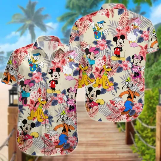 Discover Disney Hawaiian Mickey's Friends  Summer Cute Men Women Unisex
