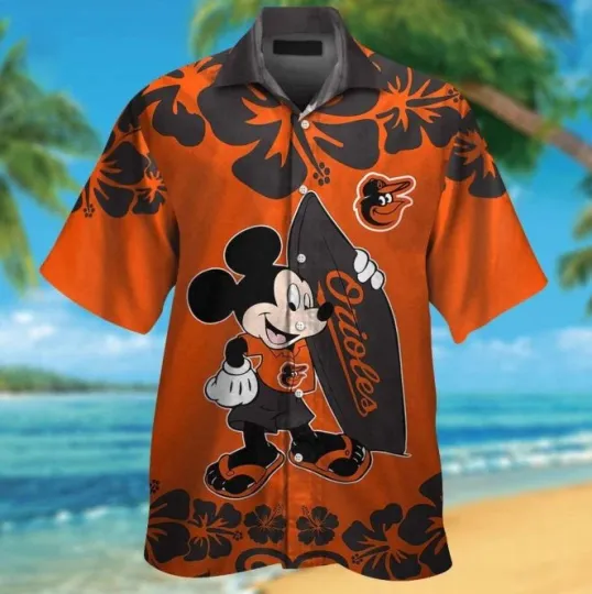 Baltimore Orioles Mickey Mouse Hawaiian Shirt Men Women Unisex