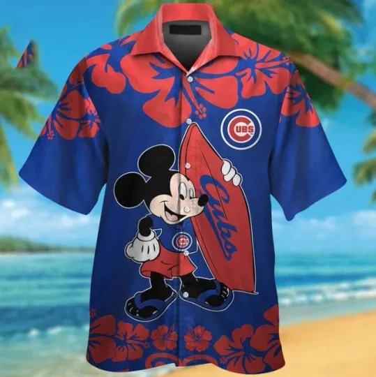 Chicago Cubs Mickey Mouse Tropical Hawaiian Shirt Men Women Unisex