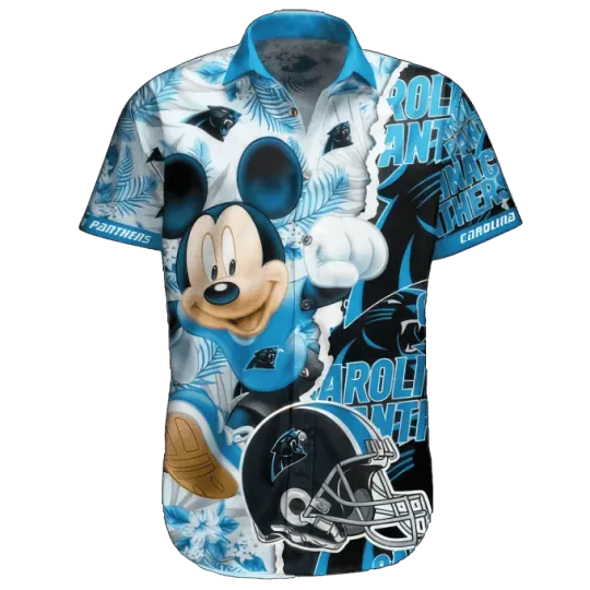 Carolina Panthers Hawaiian Shirt With Short Mickey Men Women Unisex