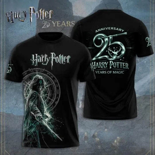 Discover Harry Potter 25th Anniversary 3D Graphic T-Shirt