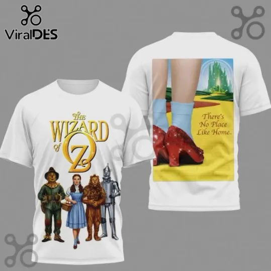 Wizard of Oz Movie Scene Art, Dorothy & Friends AOP 3D T-Shirt