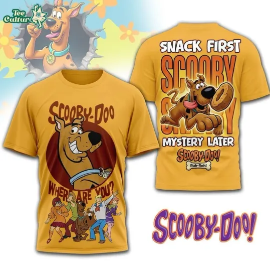 Scooby-Doo Where Are You Snack First AOP 3D T-Shirt