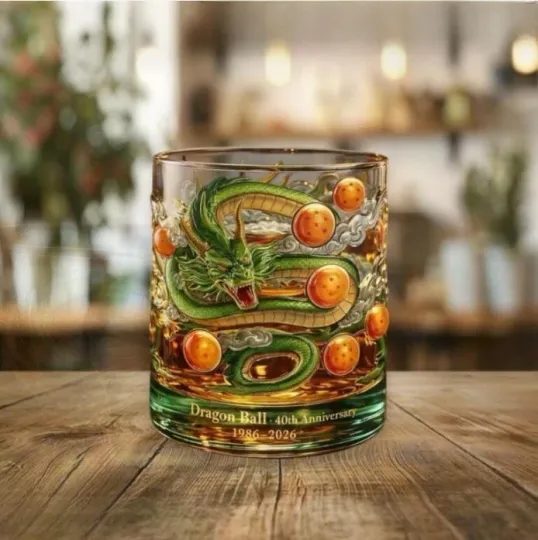 [No box] Dragon Ball Shenron 1986 2026 40th Anniversary Whiskey Glass