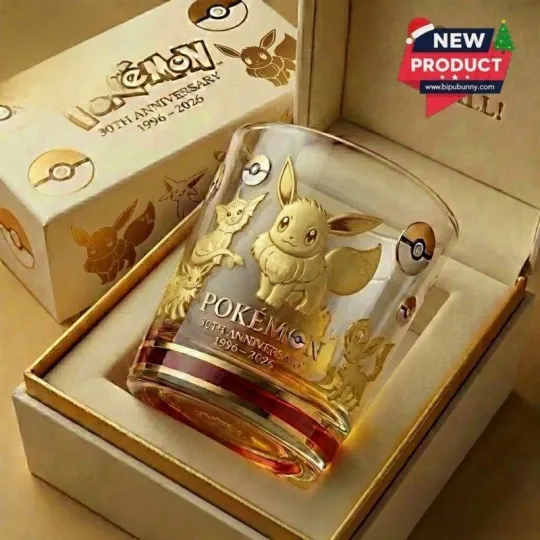 [No box] Eevee PKM 30th Anniversary Whiskey Glass