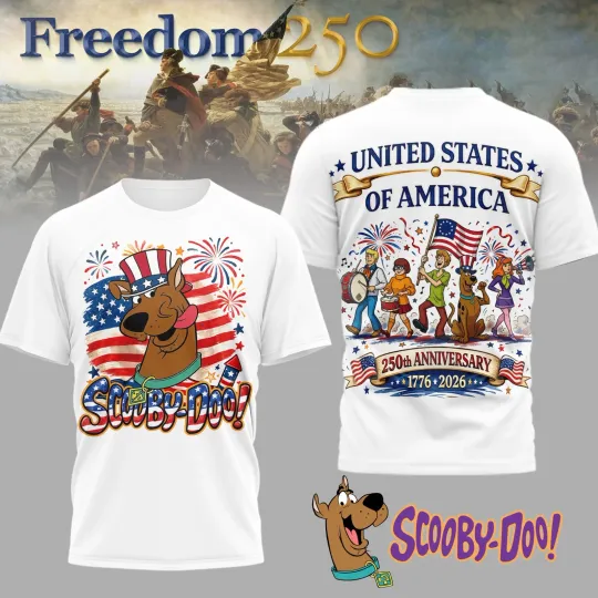 Scooby-Doo 250th Anniversary United States Of America 1776-2026 AOP 3D T-Shirt