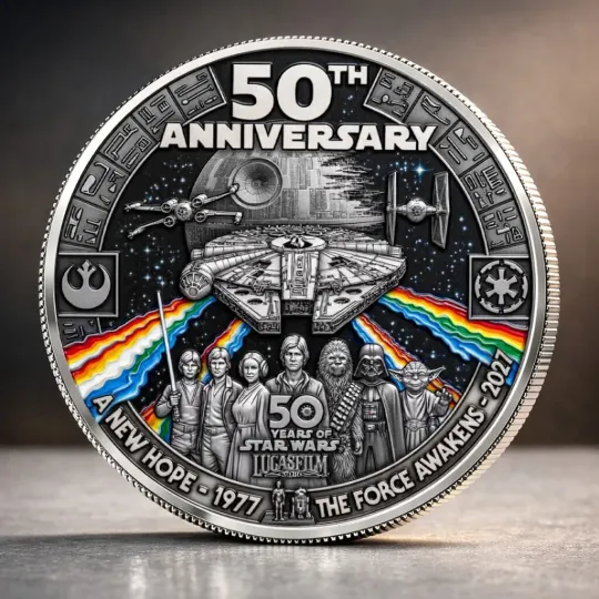 Discover Star Wars 50th Anniversary Commemorative Coin