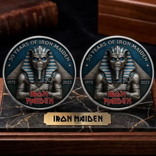 Discover Iron Maiden 50th Anniversary Commemorative Coin –  402