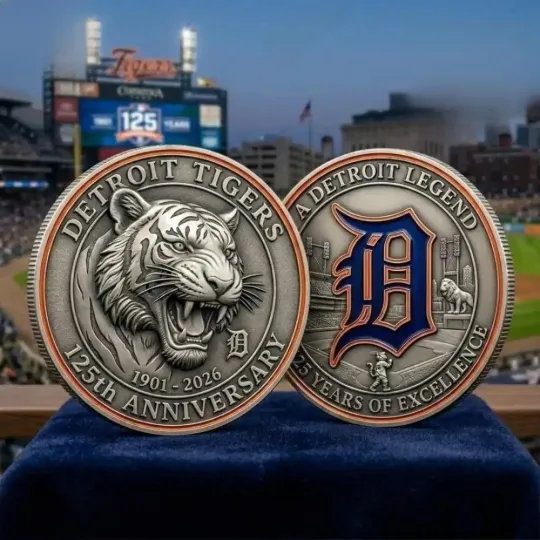 Discover Tigers 125Th Anniversary 1901- 2026 Commemorative Coin