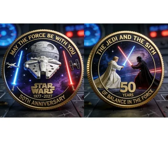 Discover Star Wars The Jedi and The Sith 50th Anniversary Coin