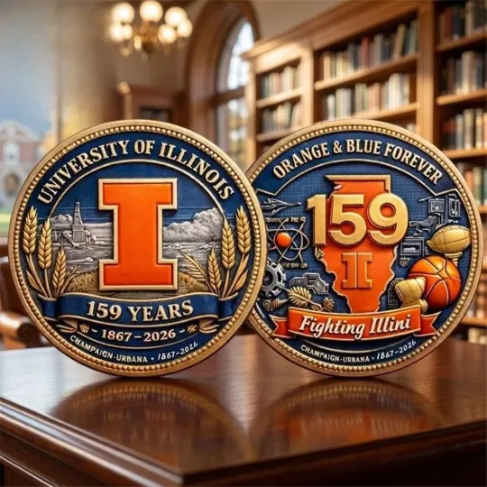 Discover University Of Illinois Fighting Illini 159Th Anniversary Challenge Coin