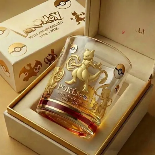 [No box]  Mewtwo PKM 30th Anniversary Whiskey Glass