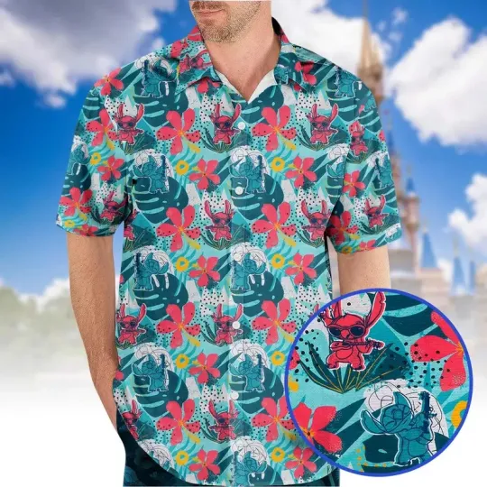 Discover Disney Hawaiian Shirt Stitch Aloha  Men Women Unisex