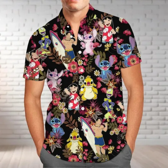Discover Disney Hawaiian Lilo And Stitch Friends Summer Cute Men Women Unisex