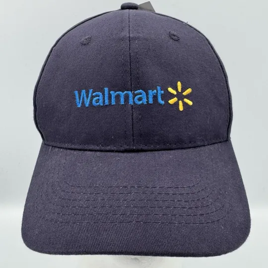 Walmart Employee Cap Hat Navy Blue Logo Strapback Adjustable NWT