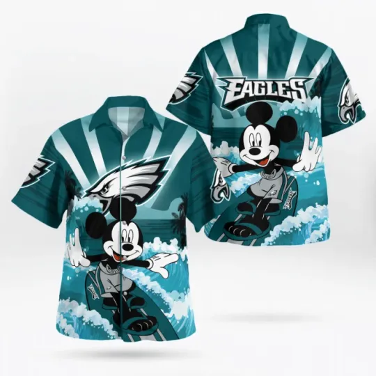 Discover Philadelphia Eagles And Mickey Mouse Hawaii Shirt Men Women Unisex
