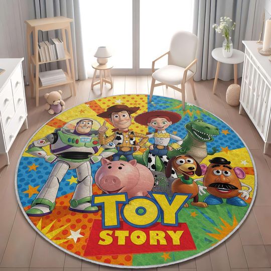 Discover Toy Story Kids Rug, Disney Nursery Playroom Carpet