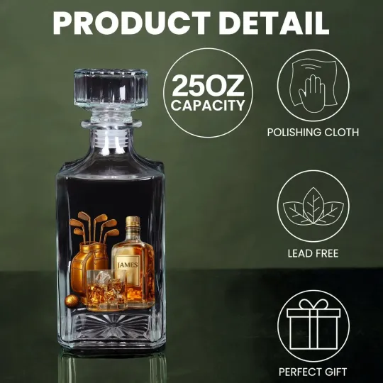 Discover Custom Firefighter Whiskey Decanter Set Retirement Gift for Fire Dept Whiskey Lo