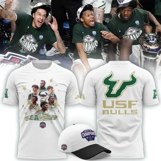 Discover Bulls 2026 American Conference Men’s Basketball Tournament Champions T-Shirt